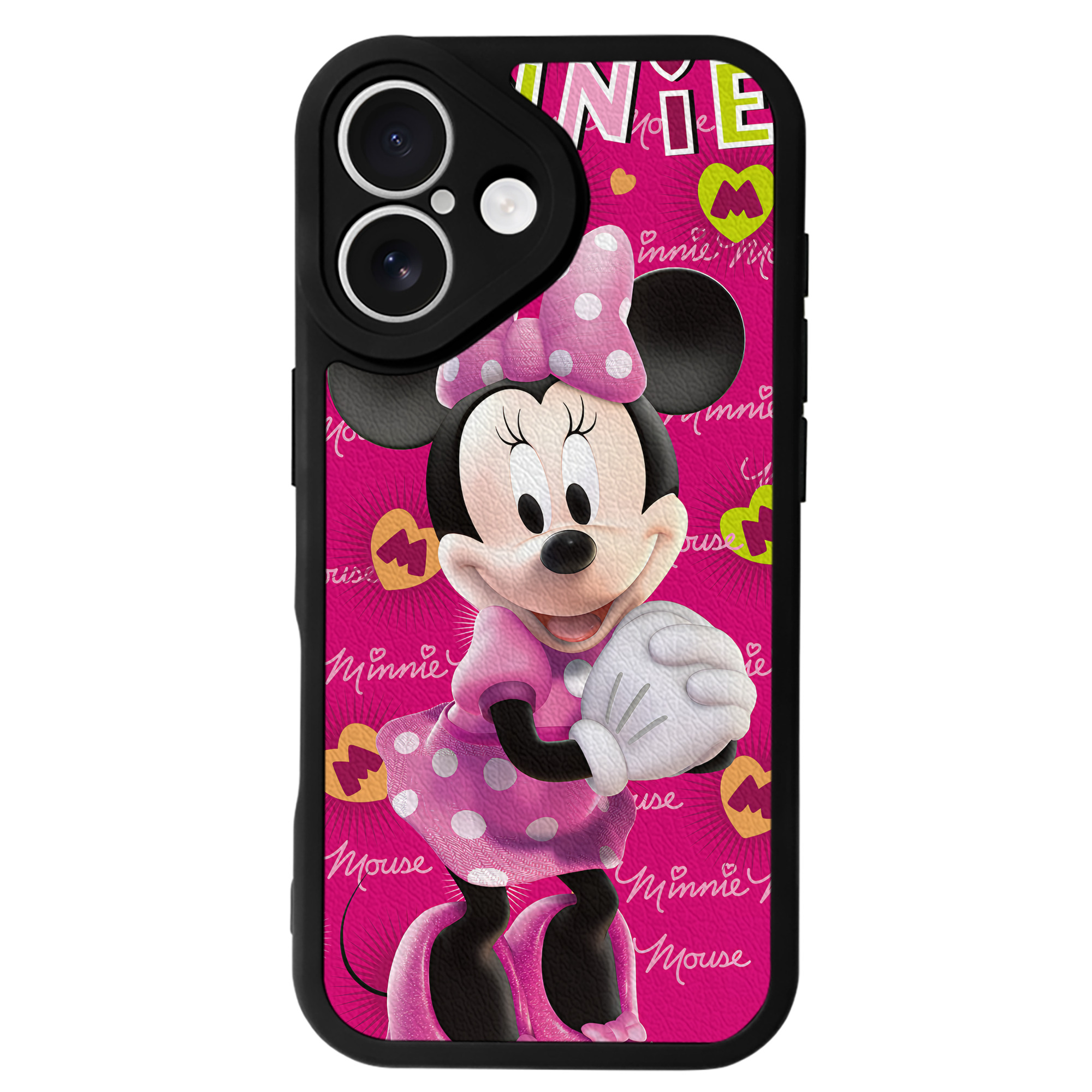 ミッキーマウス Mickey Mouse 【iPhone 16シリーズ対応】シリコンスマホケース（レザー調） 材質：シリコン